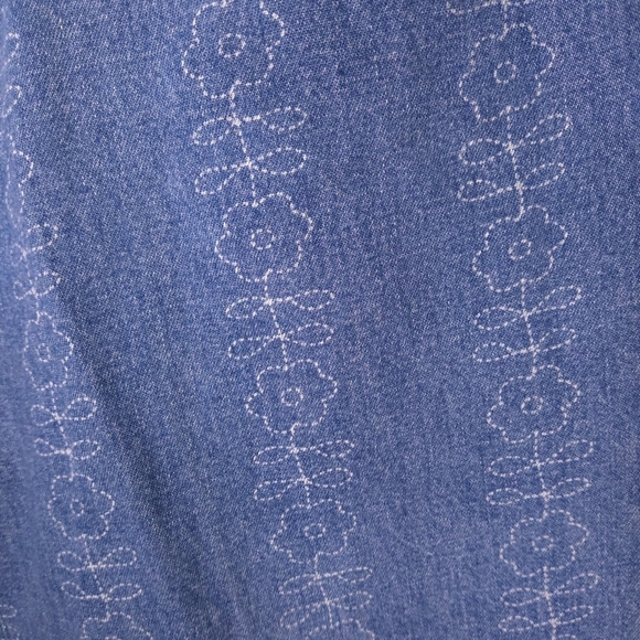 Vintage‎ Womens Levi's Capris Med Wash Denim Floral 100% Cotton Size 14 MIS - Picture 3 of 10